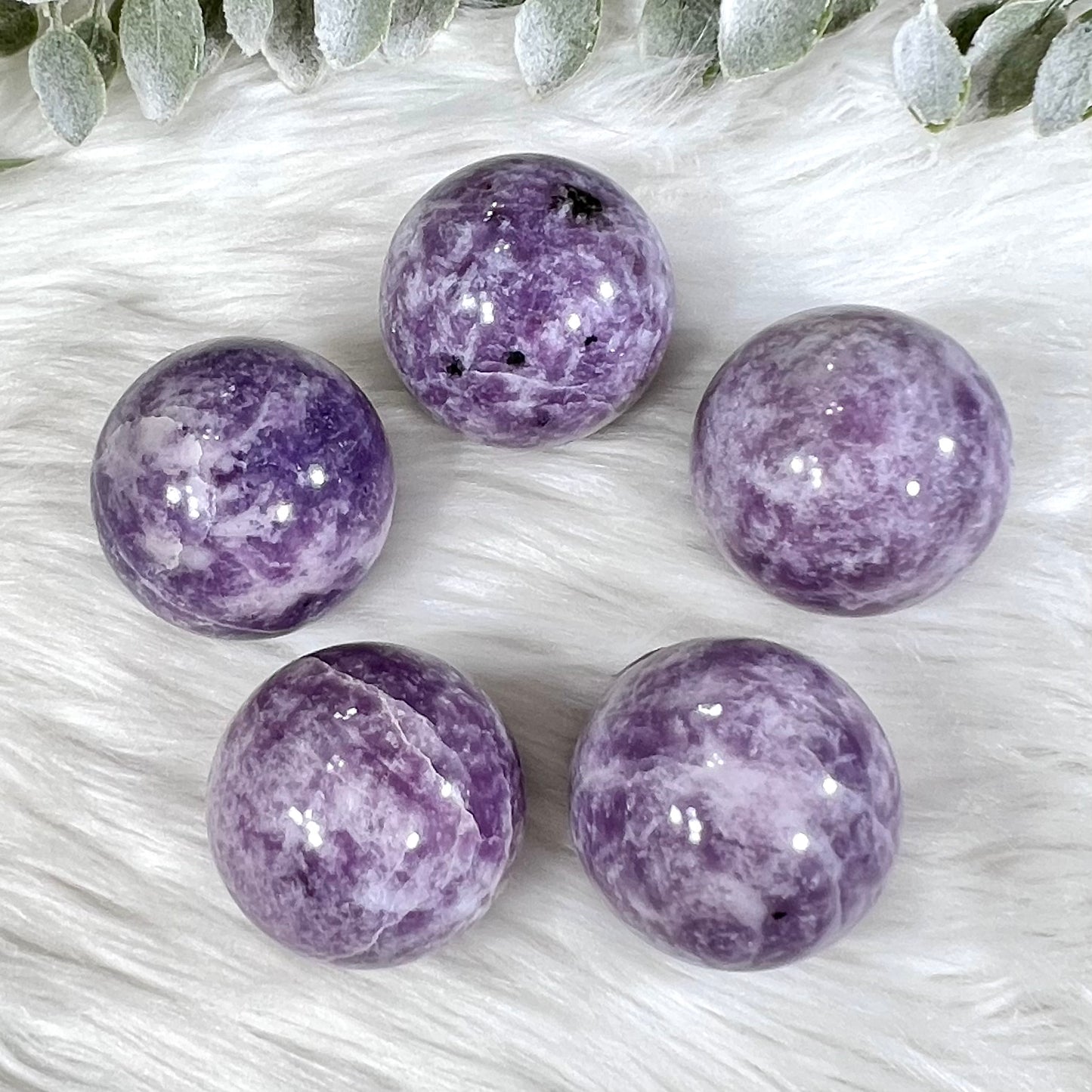 Lepidolite Sphere 50mm - Crystal Happenings