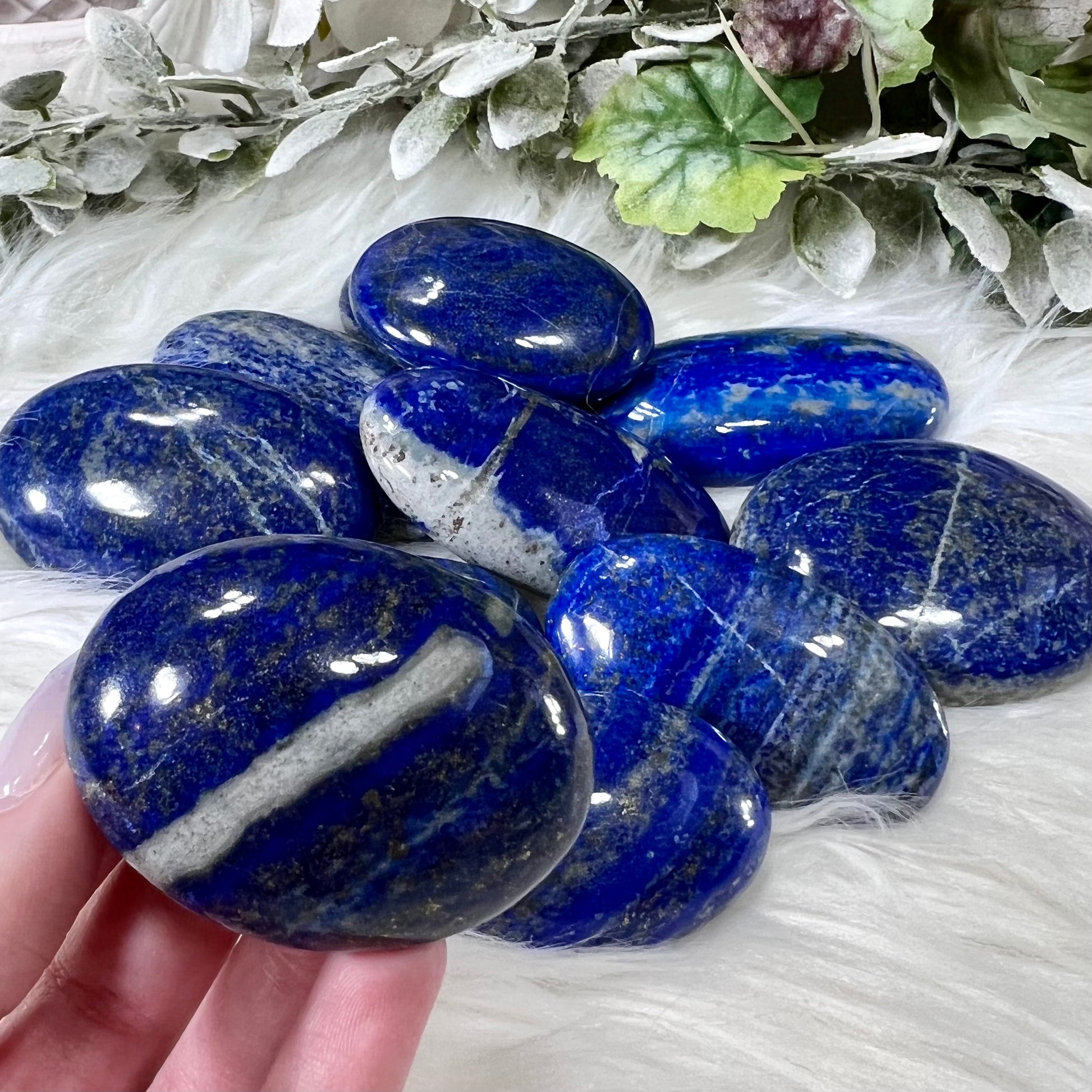 Lapis Lazuli Palm Stone - Crystal Happenings