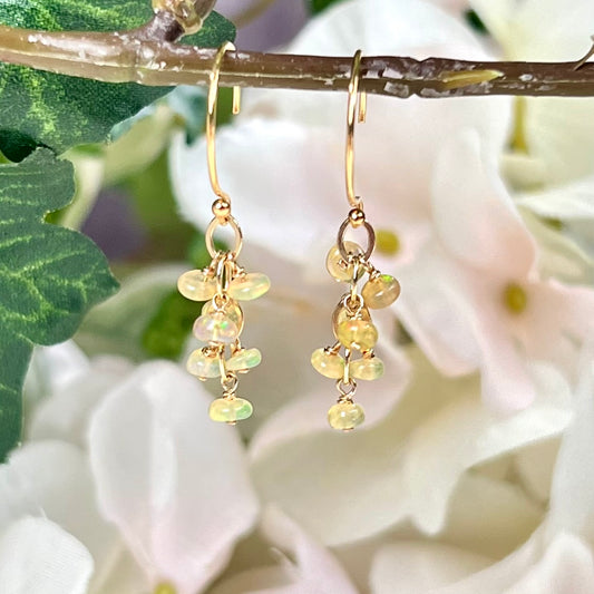 Delicate Ethiopian Opal Earrings - Crystal Happenings